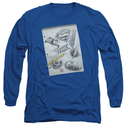 DC Comics Logo Note Paper Long Sleeve T-Shirt