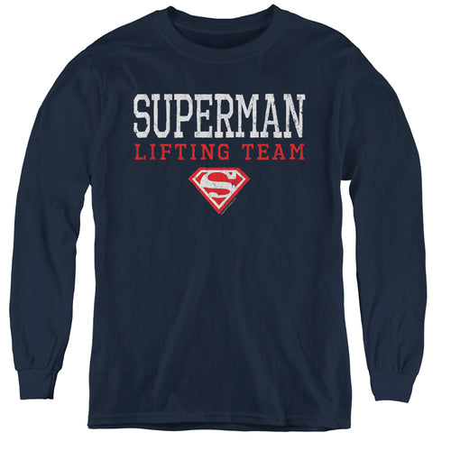Superman Lifting Team Youth Long Sleeve T-Shirt
