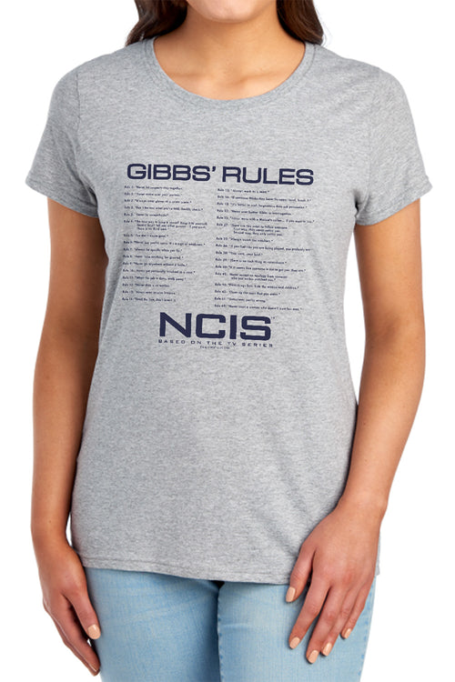 NCIS Gibbs Rules Womens T-Shirt