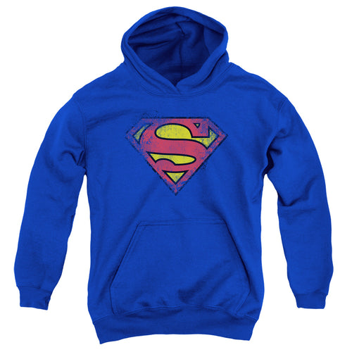 Superman Destroyed Supes Logo Youth Hoodie