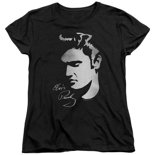 Elvis Presley Simple Face Womens T-Shirt