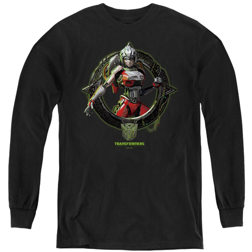 Transformers Arcee Circle Frame Youth Long Sleeve T-Shirt