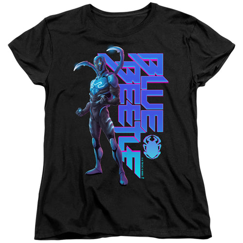 Blue Beetle Standing Womens T-Shirt