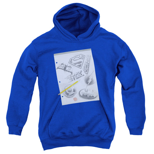DC Comics Logo Note Paper Youth Hoodie