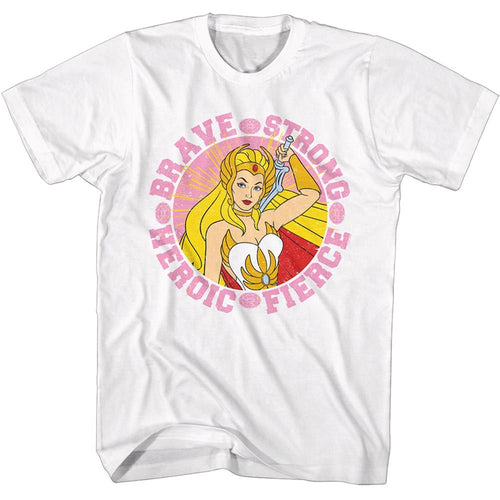 She-Ra Brave and Strong Masters of the Universe t-shirt in white