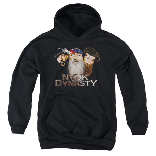 The Three Stooges Nyuk Dynasty Beards Youth Hoodie