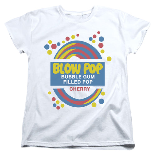 Blow Pop Cherry Label Womens T-Shirt