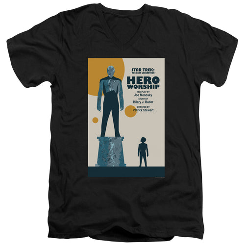 Star Trek Hero Worship Black V-Neck T-Shirt