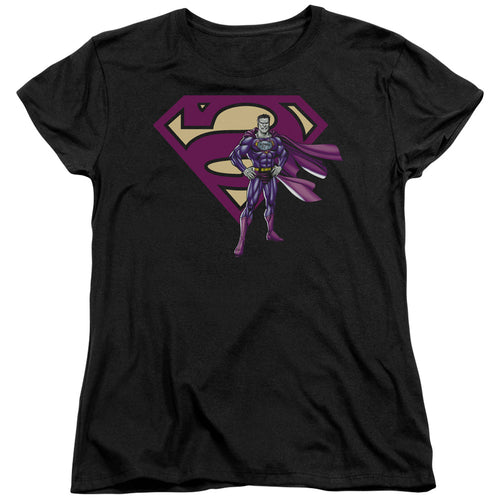 Superman Bizarro & Logo Womens T-Shirt