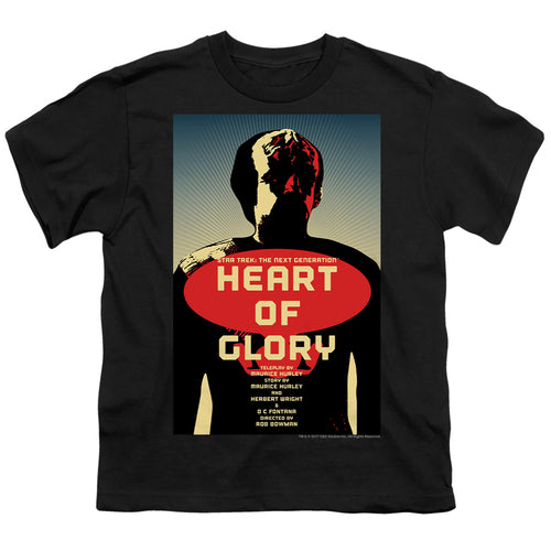 Star Trek Heart of Glory Black Youth/Toddler T-Shirt