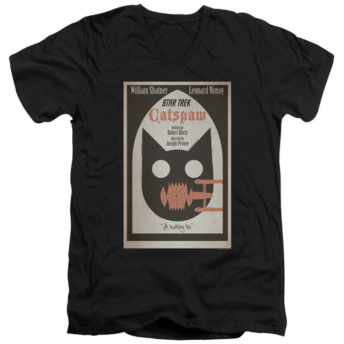 Star Trek Juan Ortiz Catspaw Black V-Neck T-Shirt