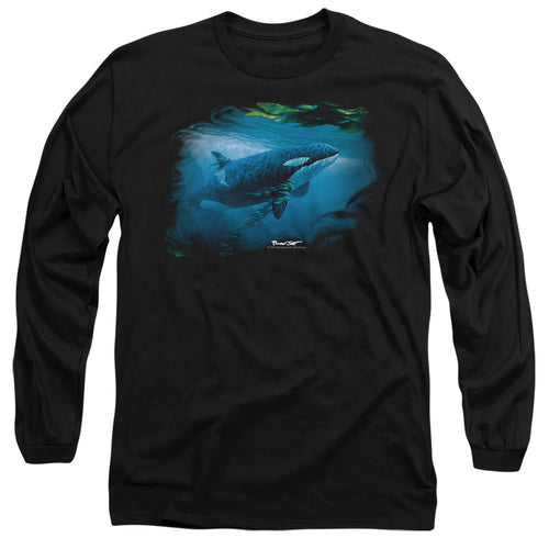 Wild Wings Pursuit Through the Kelp Orca Long Sleeve T-Shirt