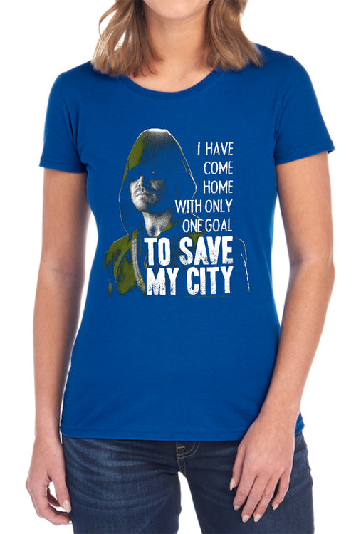 Arrow To Save My City Womens T-Shirt