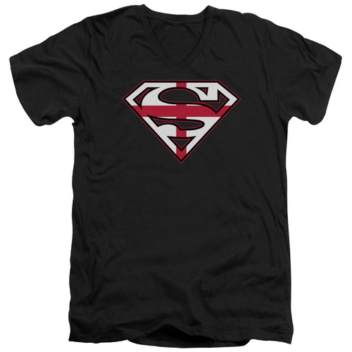 Superman English Shield V-Neck T-Shirt
