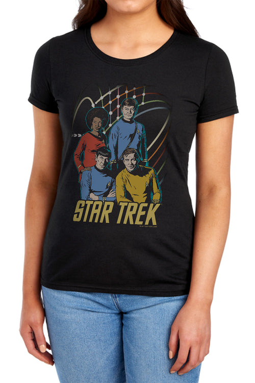 Star Trek Warp Factor 4 Womens T-Shirt