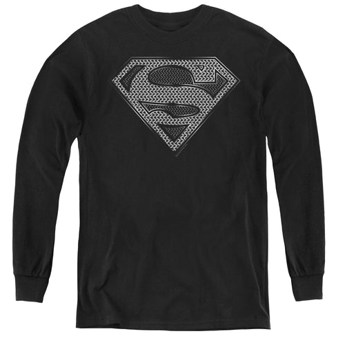 Superman Chainmail Youth Long Sleeve T-Shirt