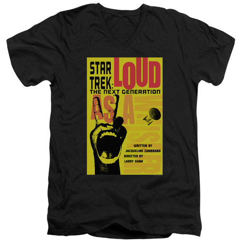 Star Trek Loud as a Whisper Black V-Neck T-Shirt