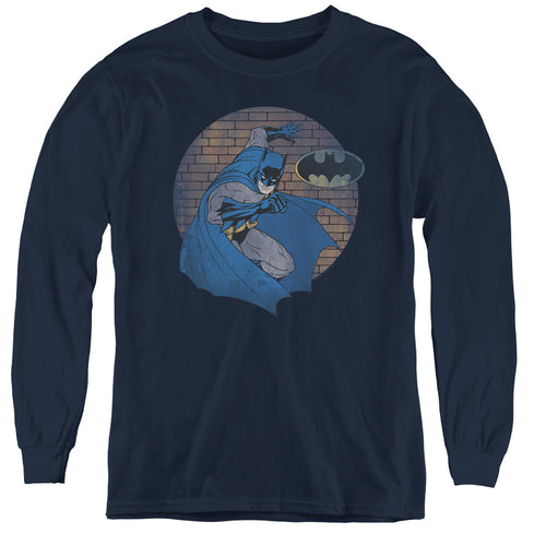Batman In The Spotlight Youth Long Sleeve T-Shirt