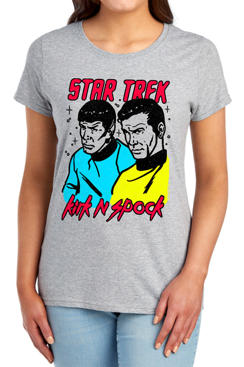 Star Trek Kirk n Spock Womens T-Shirt