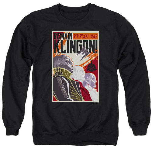 Star Trek Discovery Remain Klingon Poster Crewneck Sweatshirt
