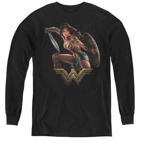 Wonder Woman (2017) Fight Youth Long Sleeve T-Shirt