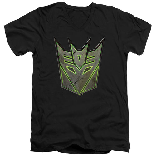 Transformers Glowing Decepticon Logo V-Neck T-Shirt