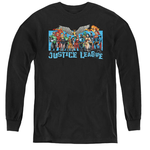Justice League League Lineup Youth Long Sleeve T-Shirt