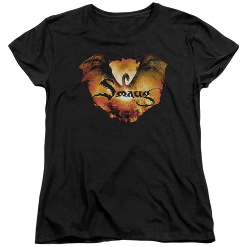 The Hobbit Reign In Flame Womens T-Shirt