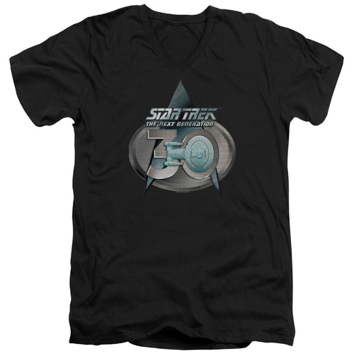 Star Trek TNG 30 Logo V-Neck T-Shirt