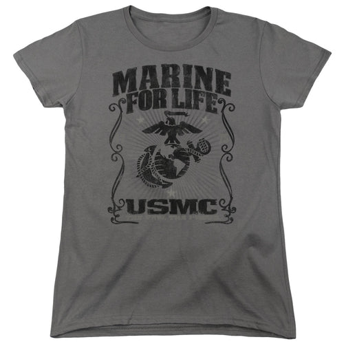 U.S. Marine Corps Marine for Life Womens T-Shirt