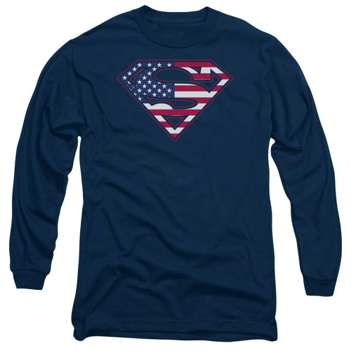 Superman U S Shield Long Sleeve T-Shirt