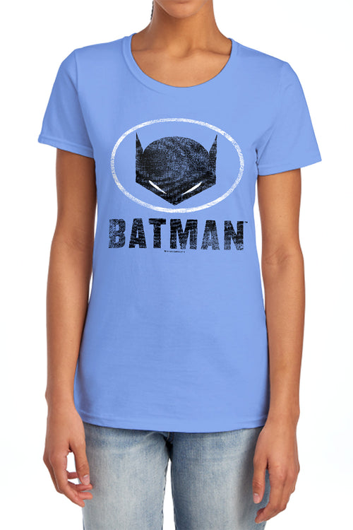 Batman Mask In Oval Womens T-Shirt