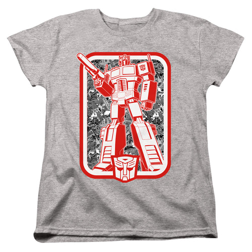 Transformers Optimus Prime Panel Womens T-Shirt