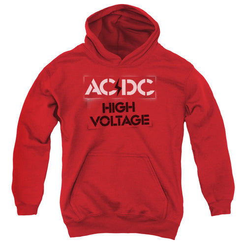 AC/DC High Voltage Stencil Youth Hoodie