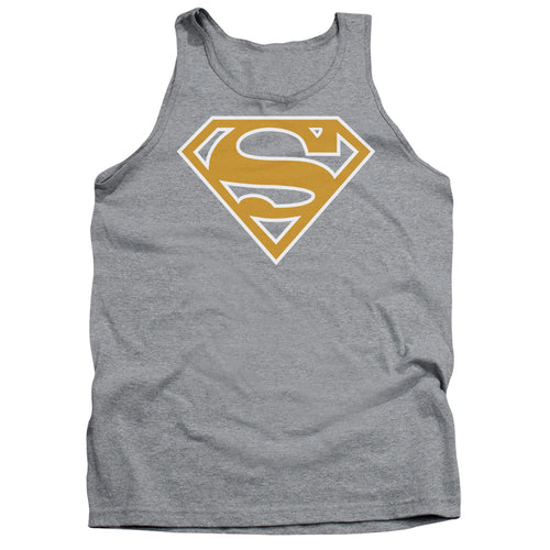 Superman Lt Orange & White Shield Tank Top