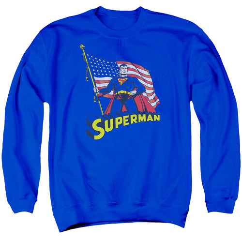 Superman American Flag Crewneck Sweatshirt