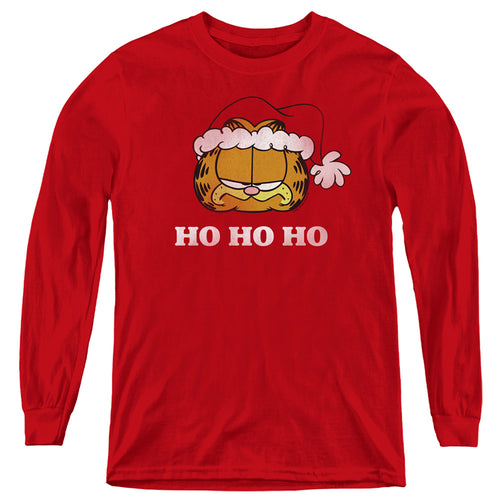 Garfield Ho Ho Ho Youth Long Sleeve T-Shirt