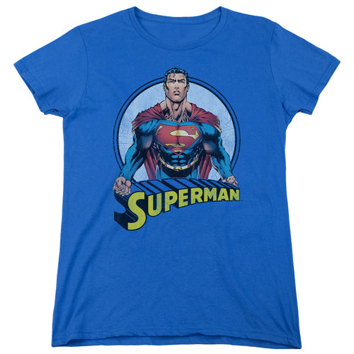 Superman Flying High Again Womens T-Shirt