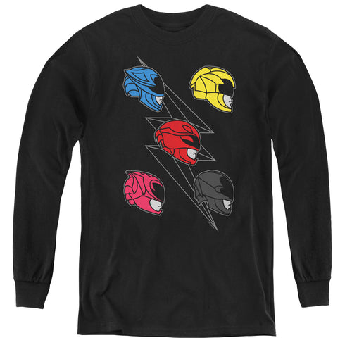 Mighty Morphin Power Rangers: The Movie Line Helmets Youth Long Sleeve T-Shirt