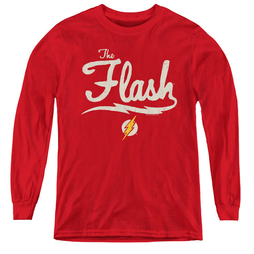 Justice League Old School Flash Youth Long Sleeve T-Shirt
