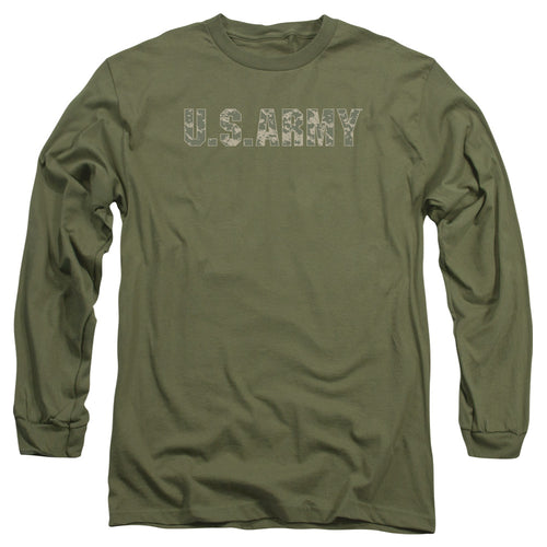 US Army Camo Letters Long Sleeve T-Shirt