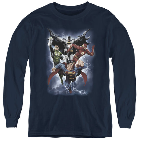 Justice League The Coming Storm Youth Long Sleeve T-Shirt