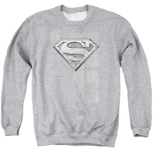 Superman Riveted Metal Crewneck Sweatshirt