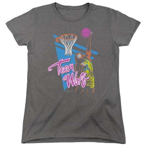 Teen Wolf Slam Dunk Womens T-Shirt