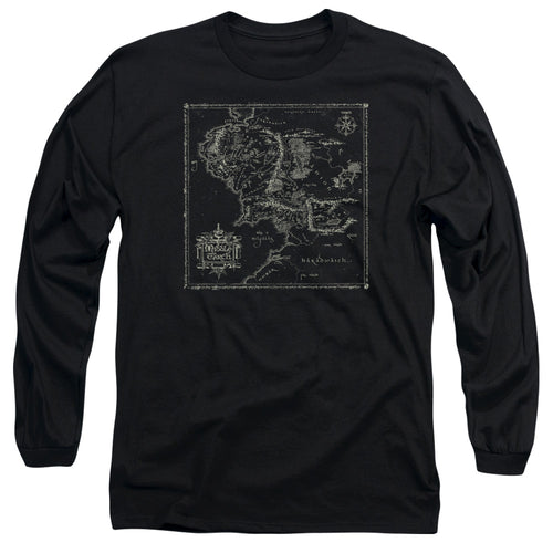Lord of the Rings Map Of Me Long Sleeve T-Shirt