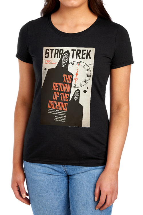 Star Trek Juan Ortiz The Return of the Archons Black Womens T-Shirt