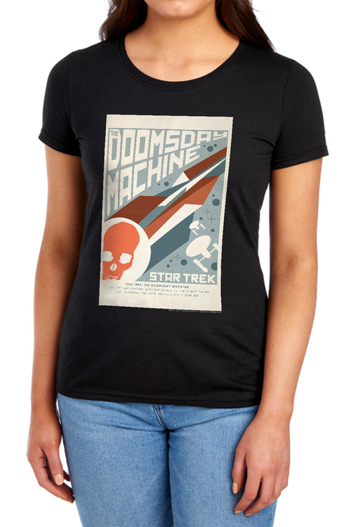 Star Trek Juan Ortiz The Doomsday Machine Black Womens T-Shirt