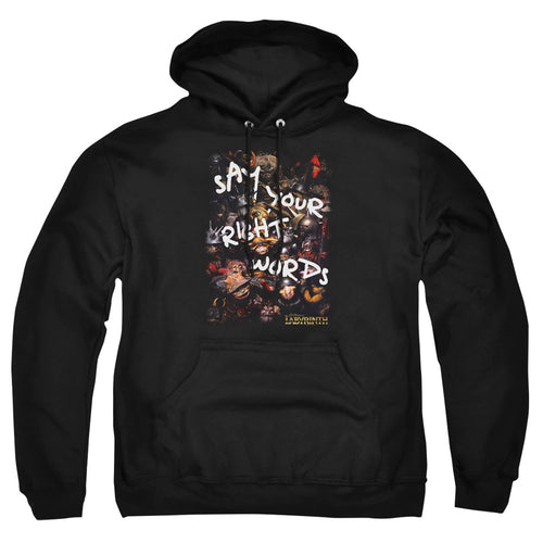 Labyrinth Right Words Pullover Hoodie