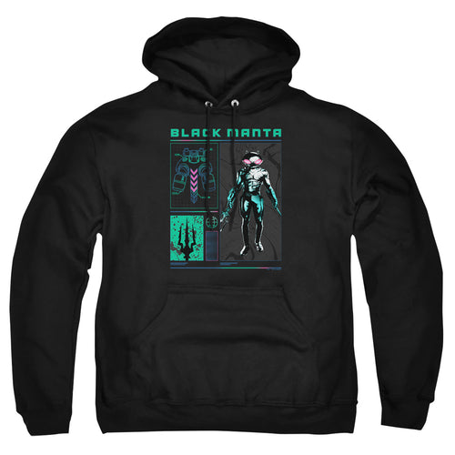 Aquaman Black Manta Stats Pullover Hoodie