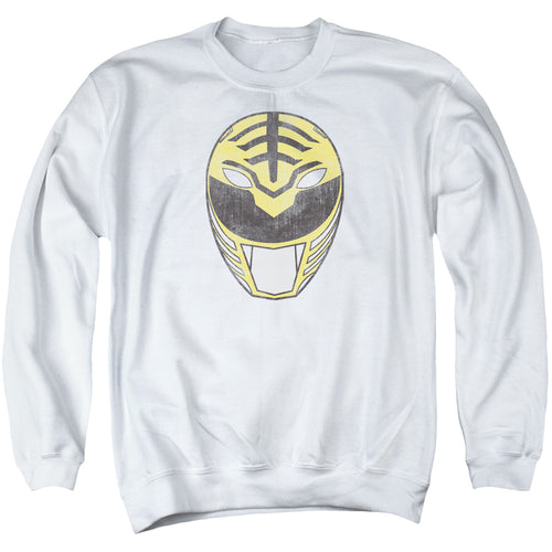 Mighty Morphin Power Rangers White Ranger Mask Crewneck Sweatshirt